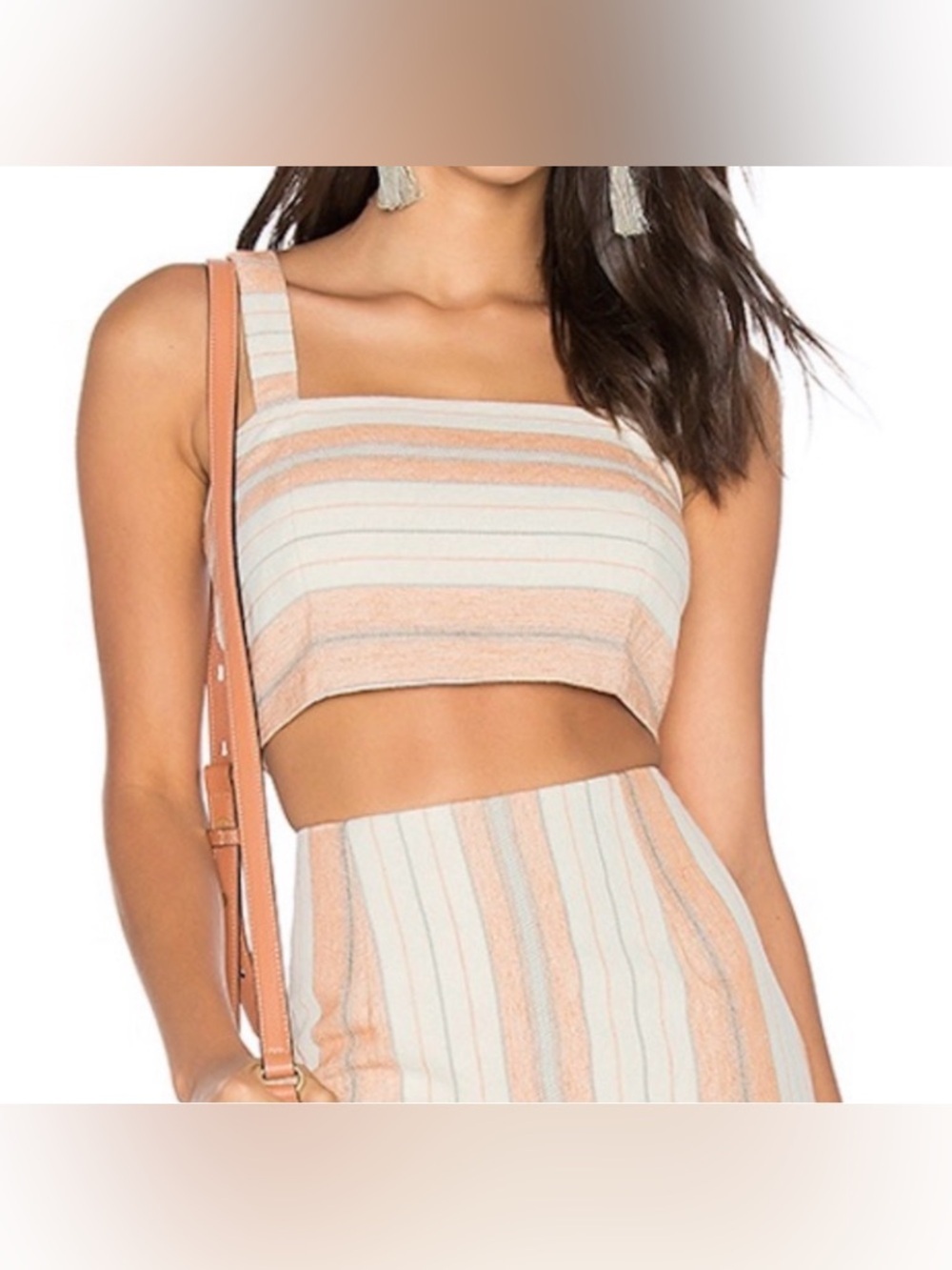 Majorelle Saddle Stripe Crop Top